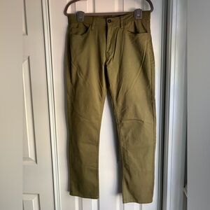 Jachs NY 5 pocket cotton blend pants olive army green straight leg W 32 L 30
